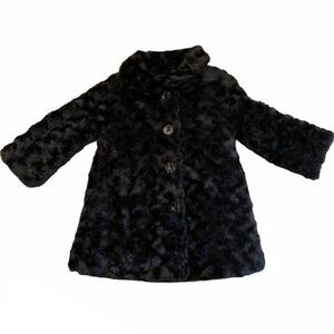 Calvin Klein Todder Faux Fur Coat Black 24M Girls